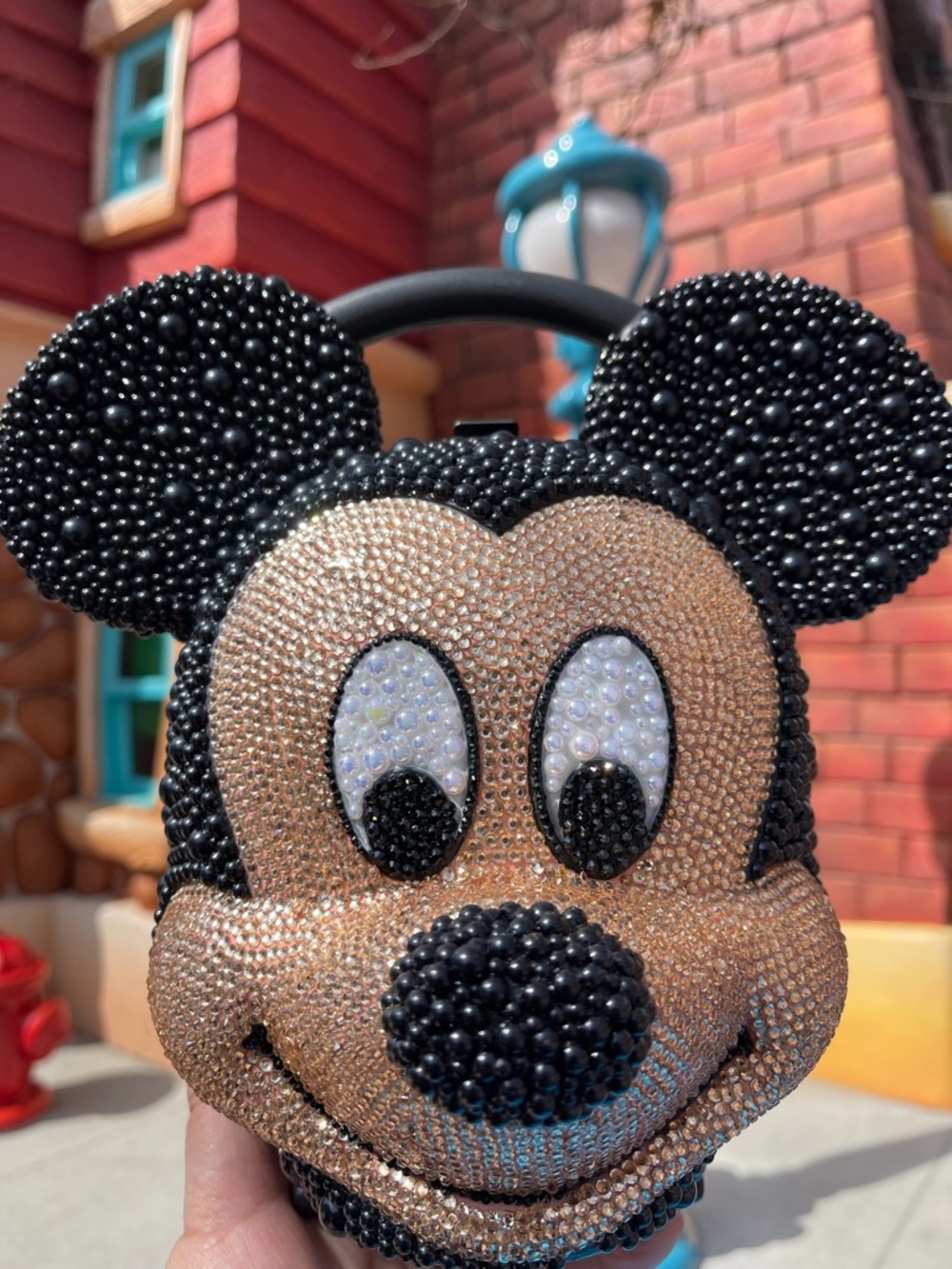 Disney Beaded Mickey Mouse Tote Bag - Black and Gold